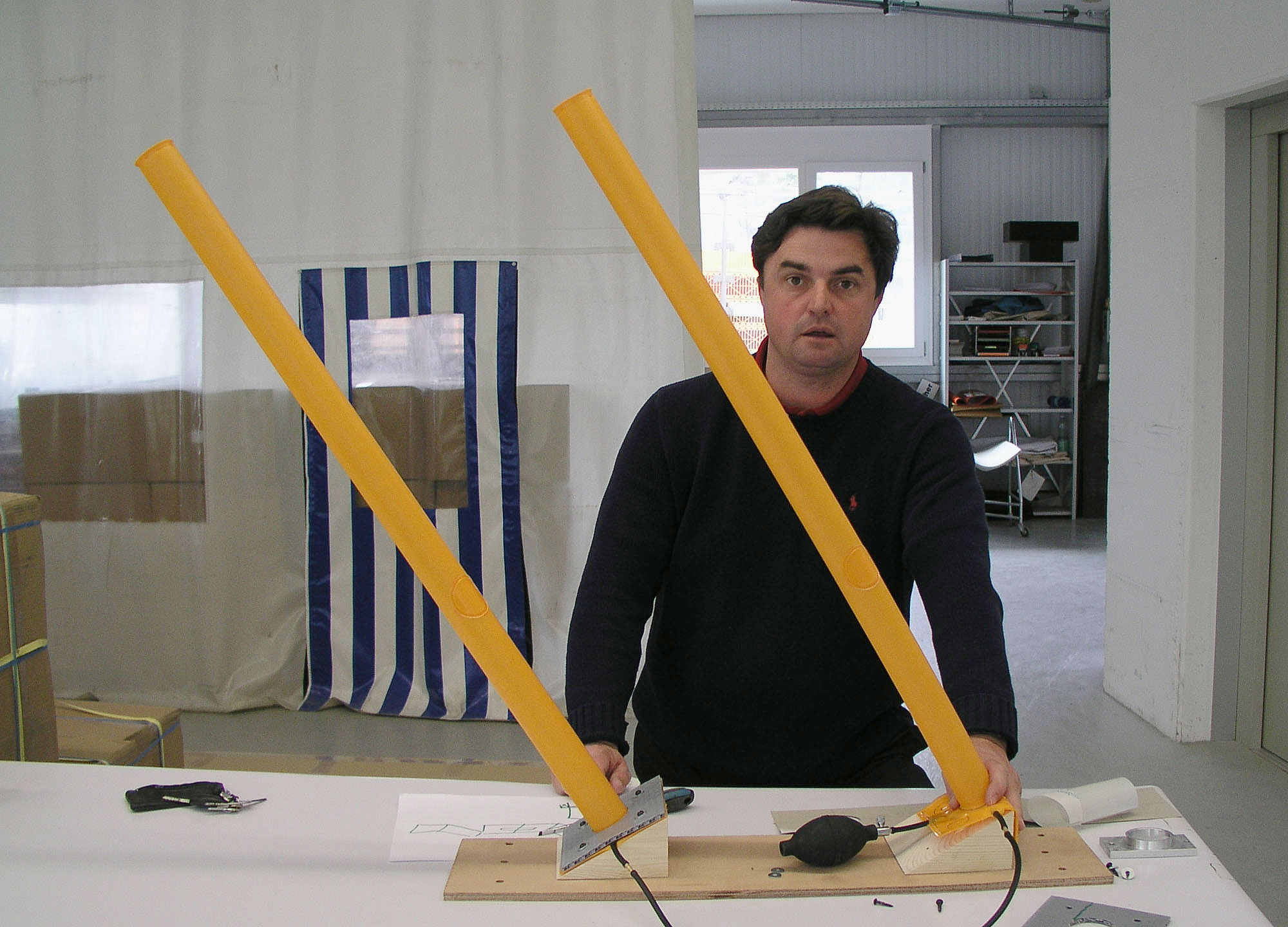 Aufblasbare Objekte - Prototyp Golftrainingsgerät