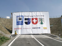 Blachen nach Mass - Vorhang Tunneleinweihung